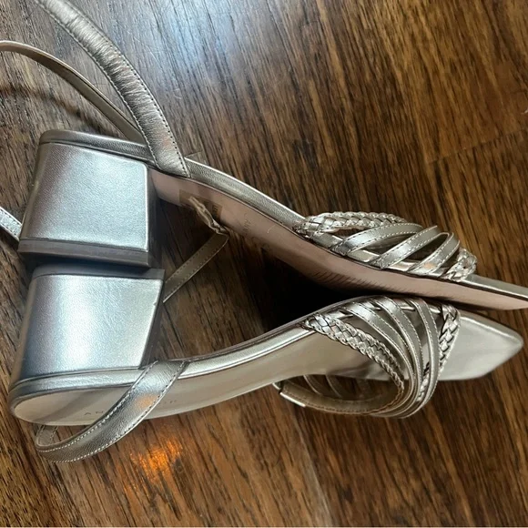 Gold Ann Taylor Block Heel Sandal - Never Worn! - Picture 6 of 8